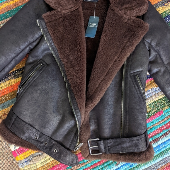 brown moto jacket - Picture 6 of 9
